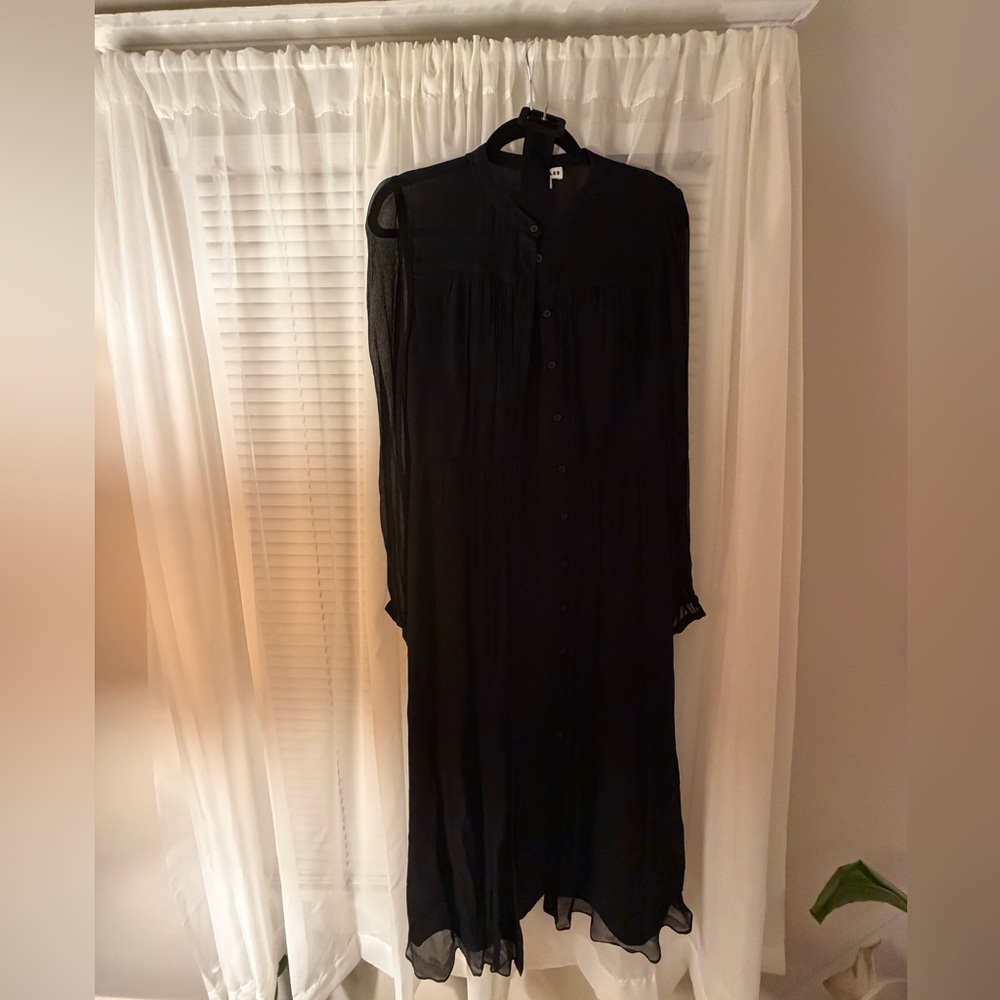 Whistles Black Long Sleeve Dress